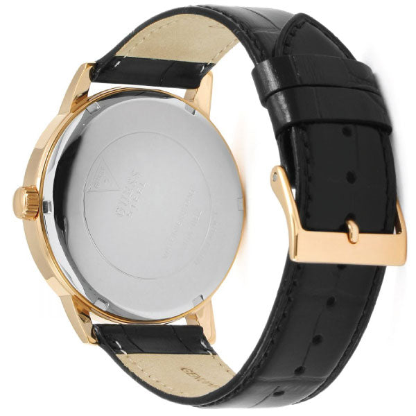 Guess Delancy Silver Dial Leather Strap Men's Watch W0870G2