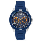 Guess Trade Blue Dial Blue Silicone Strap Men's Watch  W0967G2 - Big Daddy Watches