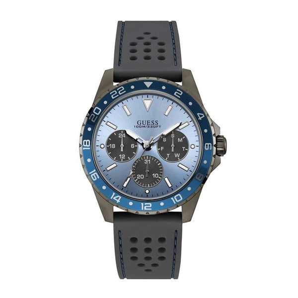 Guess Men’s Quartz Silicone Strap Blue Dial Men's Watch  W1108G6 - Big Daddy Watches