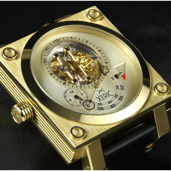 Xeric Xeriscope Squared All Gold Mechanical Watch - Big Daddy Watches