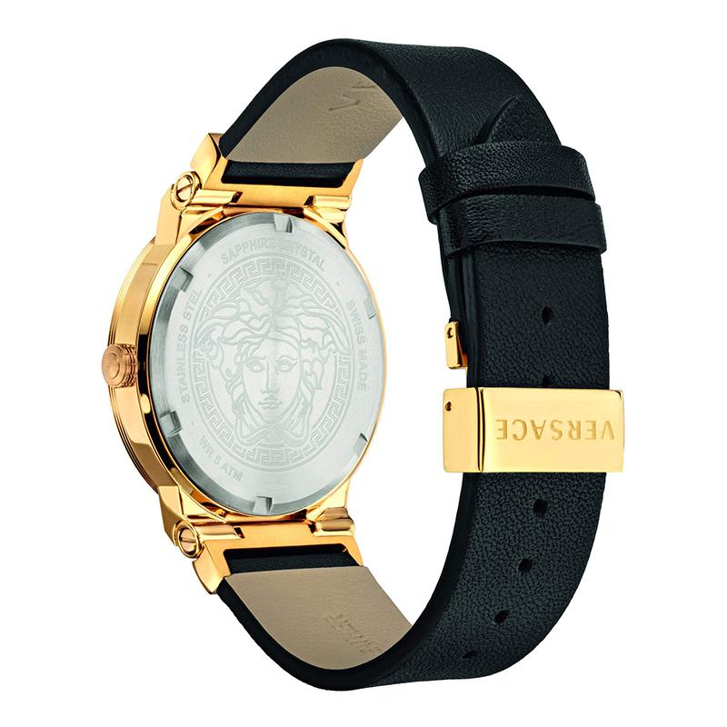 Versace Greca Black Leather Men's Watch VEVI00220 - Big Daddy Watches #3
