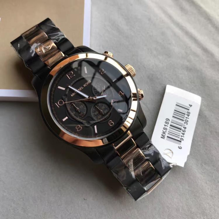 Michael Kors Runway Chronograph Two-tone Unisex Watch MK8189 Water resistance: 100 meters / 330 feet Movement: Quartz