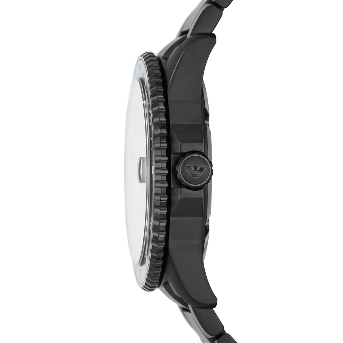 Watch Diver Diver Grey Sunray date window Dial Black PVD Men's Watch - AR11398