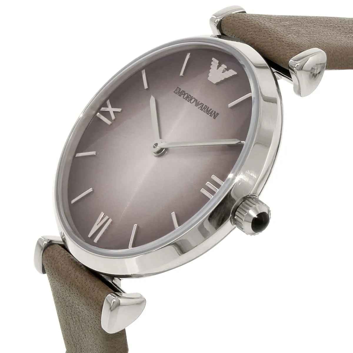 Emporio Armani Gianni T-Bar Beige Genuine Leather Women's Watch - AR1768