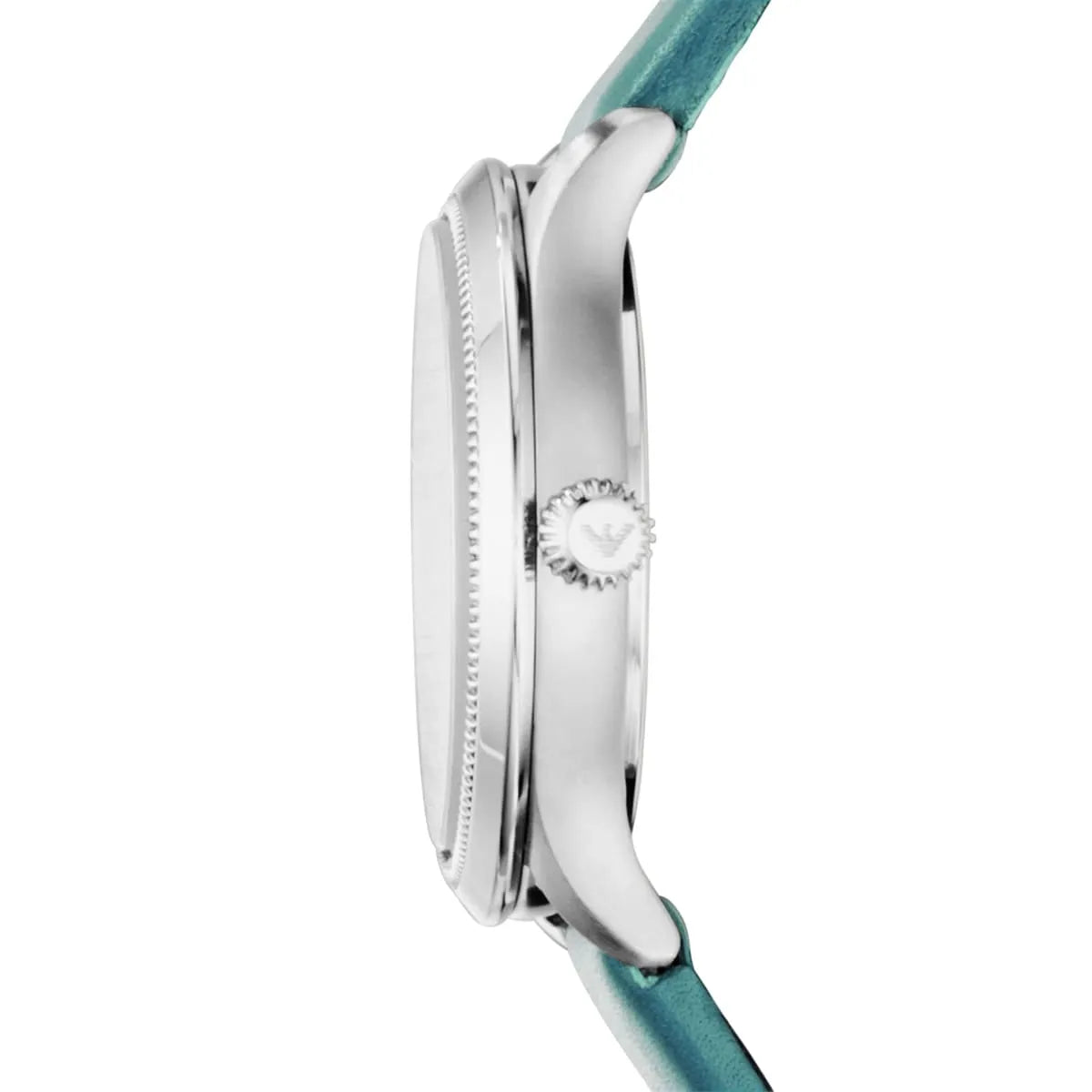 Emporio Armani Classic Teal Dial Teal Leather Quartz Ladies Watch AR1804