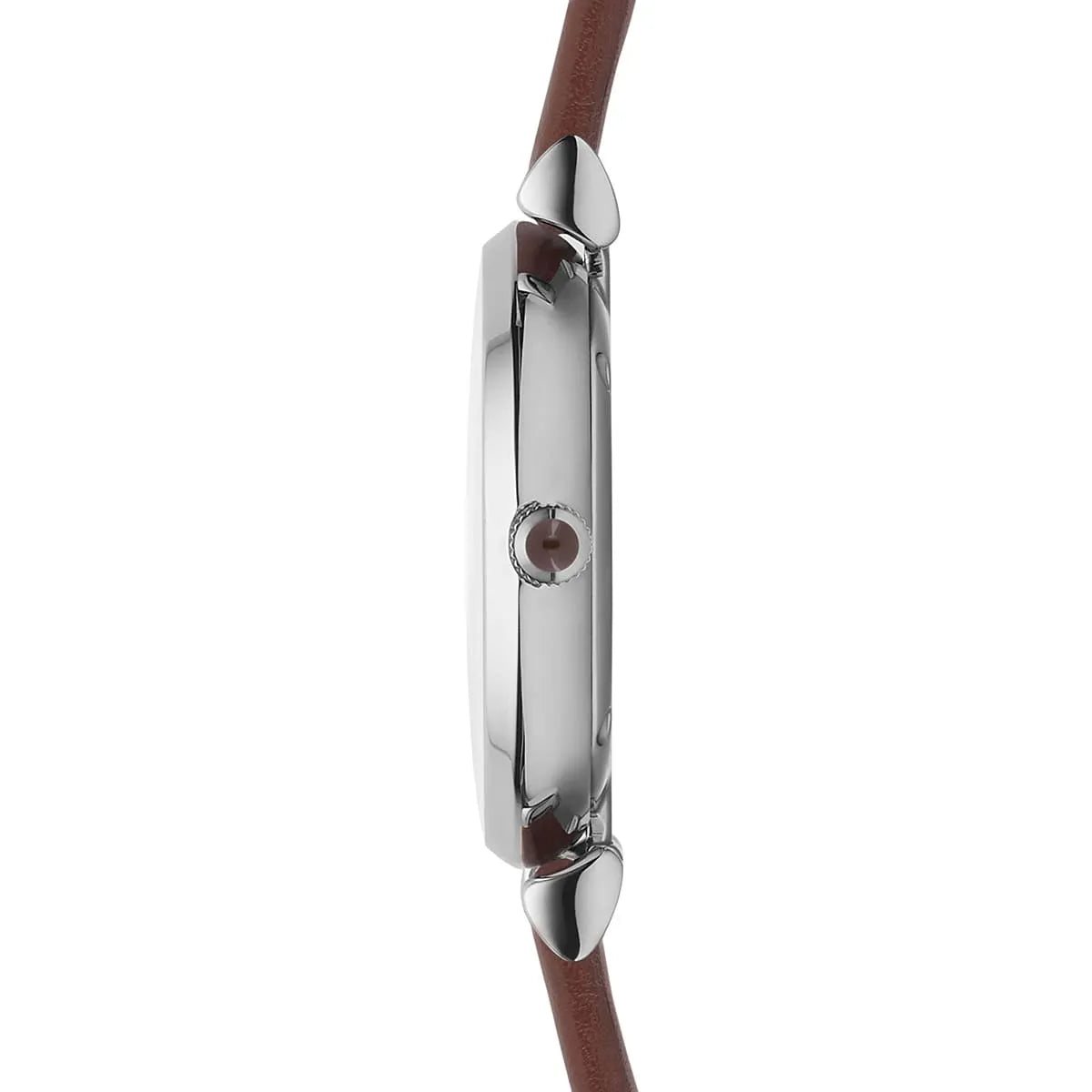 Emporio Armani Gianni T-Bar Brown Shell Dial Light Brown Genuine Leather Women's Watch - AR1873