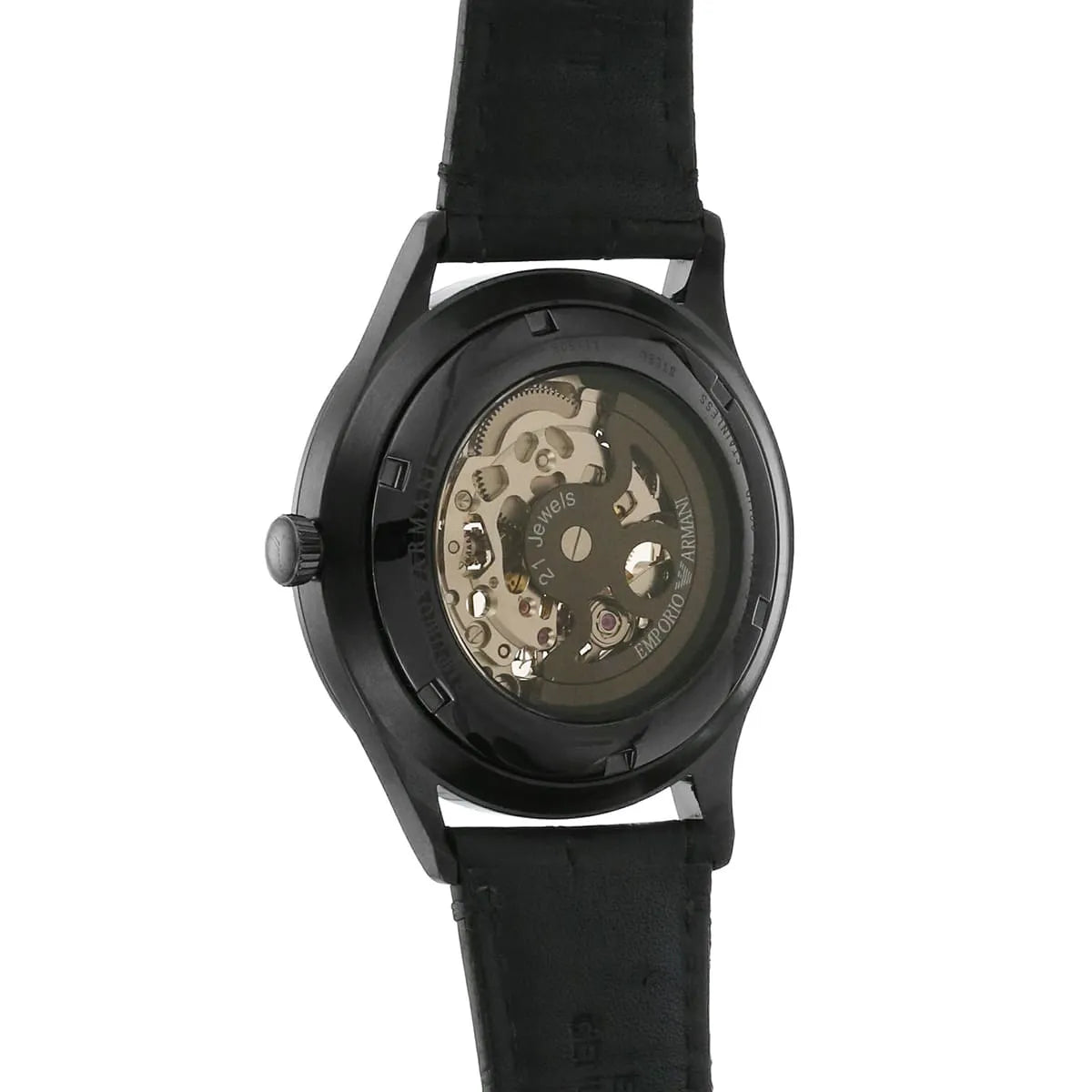 AR1923 caseback revealing automatic mechanical movement with visible gears and balance wheel