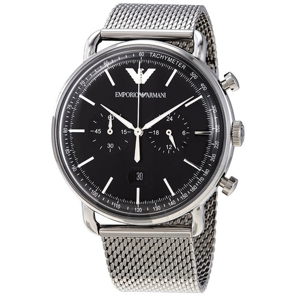 Emporio Armani Aviator Chronograph Black Dial Men's Watch AR11104 Water resistance: 50 meters / 165 feet Movement: Quartz   