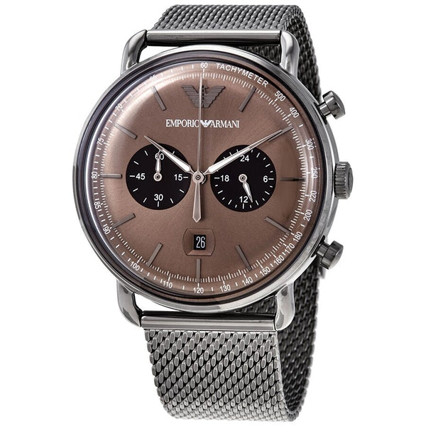 Emporio Armani Aviator Chronograph Brown Dial Men's Watch AR11141