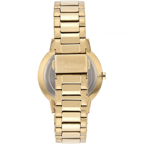 AX2707 watch caseback revealing stainless steel construction and engraved case