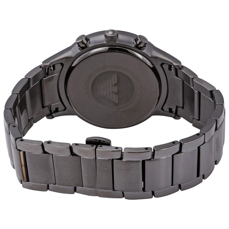 Emporio Armani Renato Chronograph Gunmetal Dial Men's Watch AR11215 Water resistance: 50 meters / 165 feet Movement: Quartz