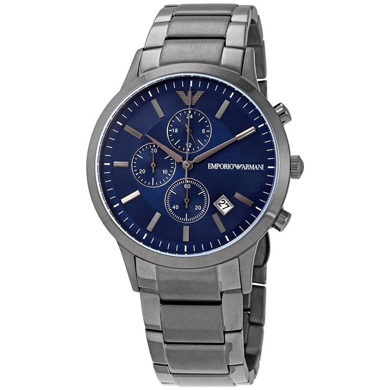 Emporio Armani Renato Chronograph Gunmetal Dial Men's Watch AR11215 Water resistance: 50 meters / 165 feet Movement: Quartz