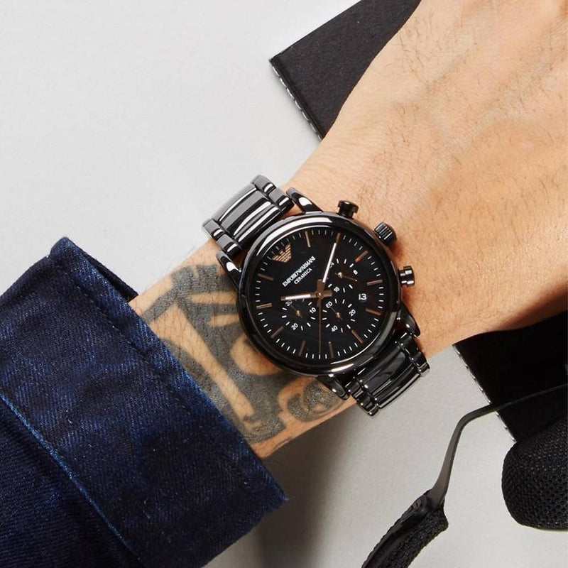 Emporio Armani Luigi Chronograph Black Dial Men's Watch AR1509