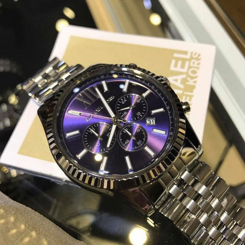 Michael Kors Watches Lexington Chronograph Navy Dial Men's Watch MK8280 Water resistance: 100 meters / 330 feet Movement: Quartz  