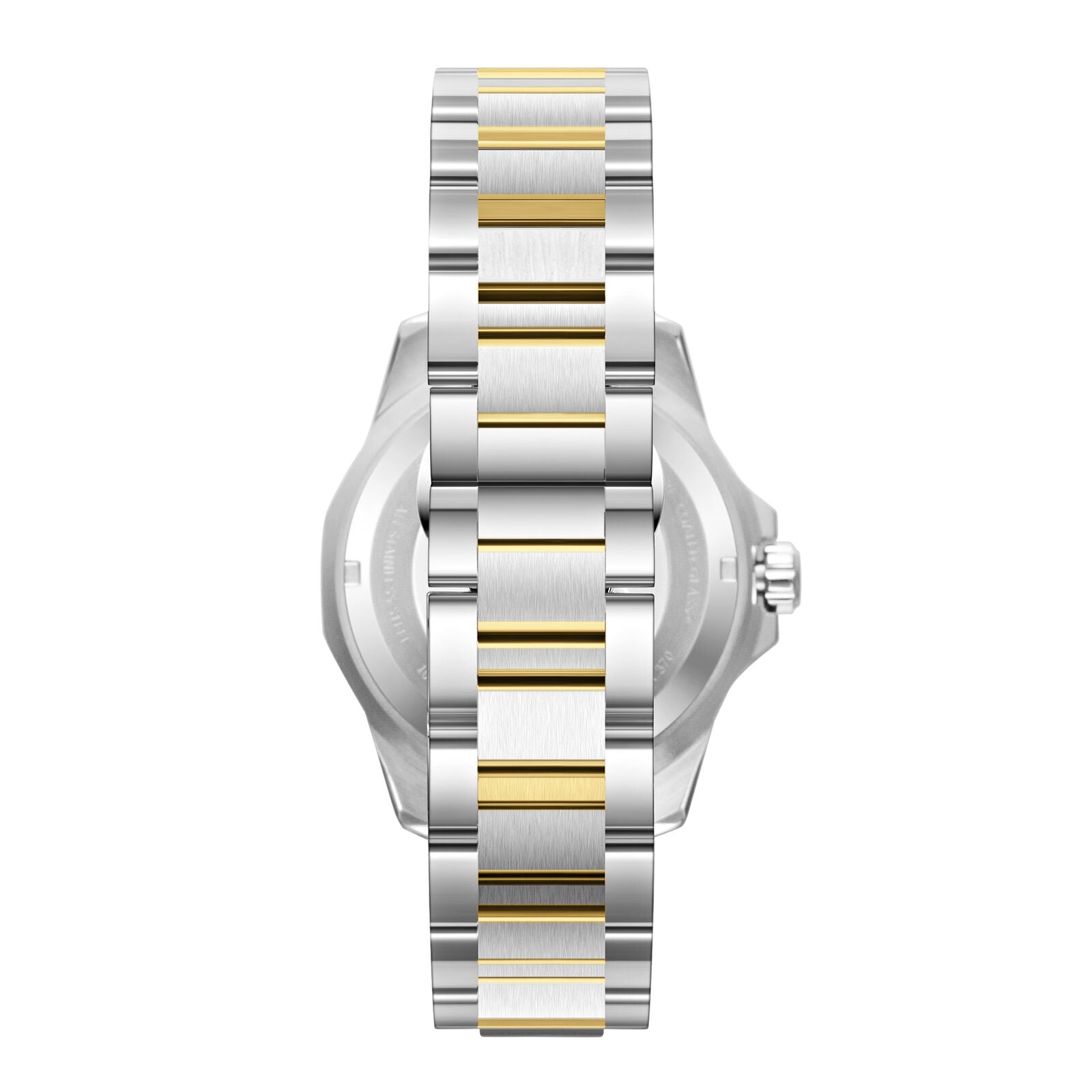 Beverly Hills Polo Club two-tone stainless steel and gold bracelet with alternating metal links and brushed finish