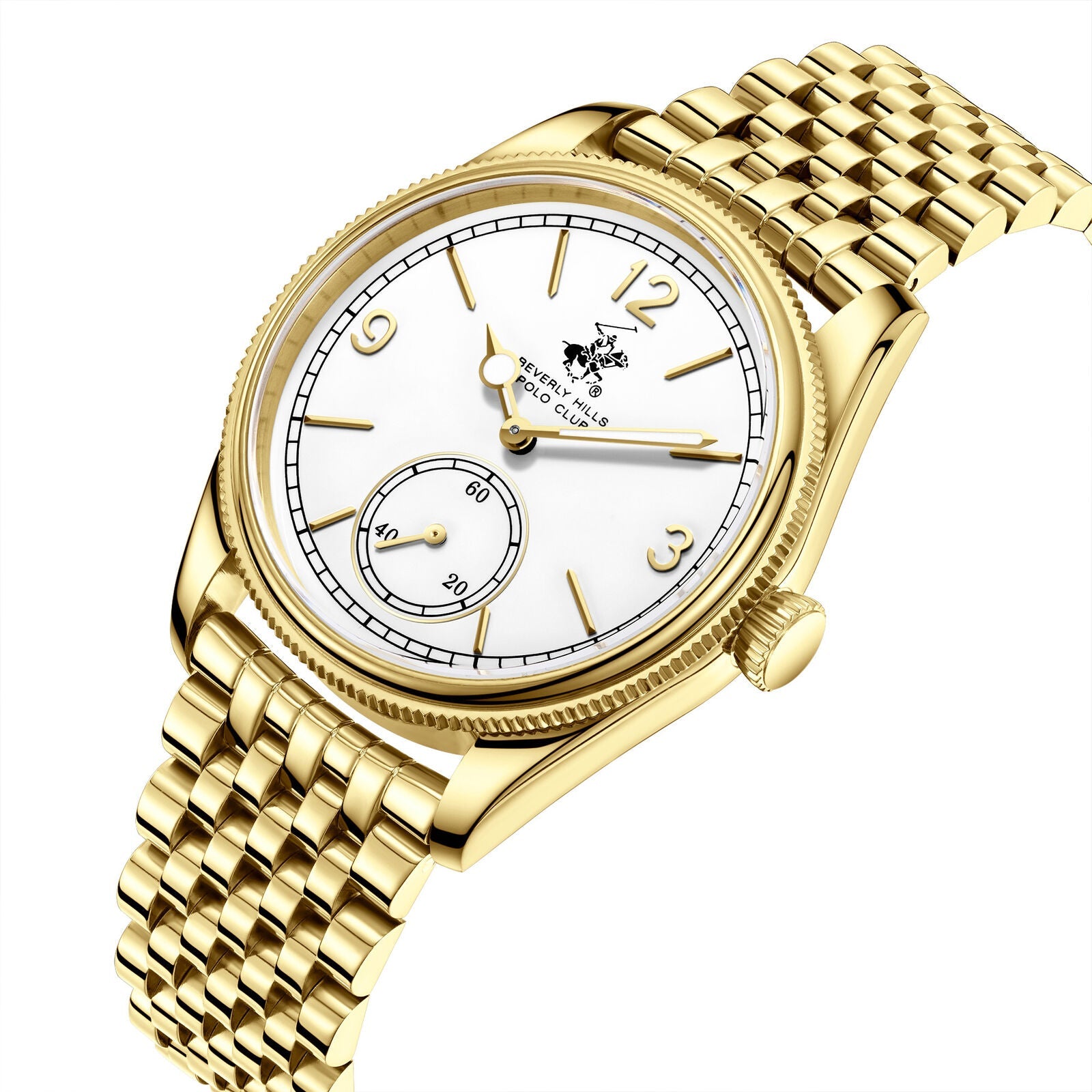Beverly Hills Polo Club White Dial All Gold Watch BP3890X.130