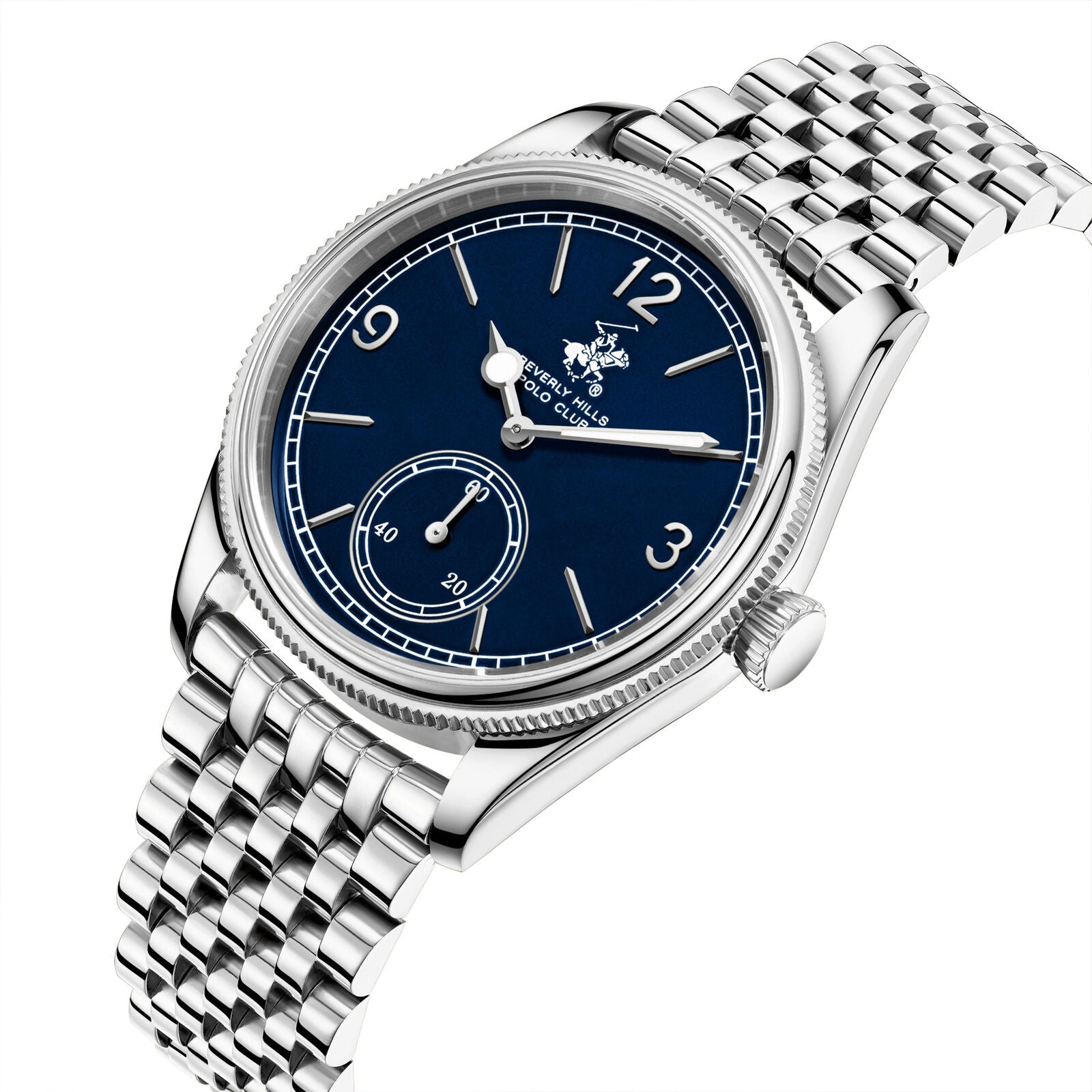 Beverly Hills Polo Club Blue Dial Silver Watch BP3890X.390