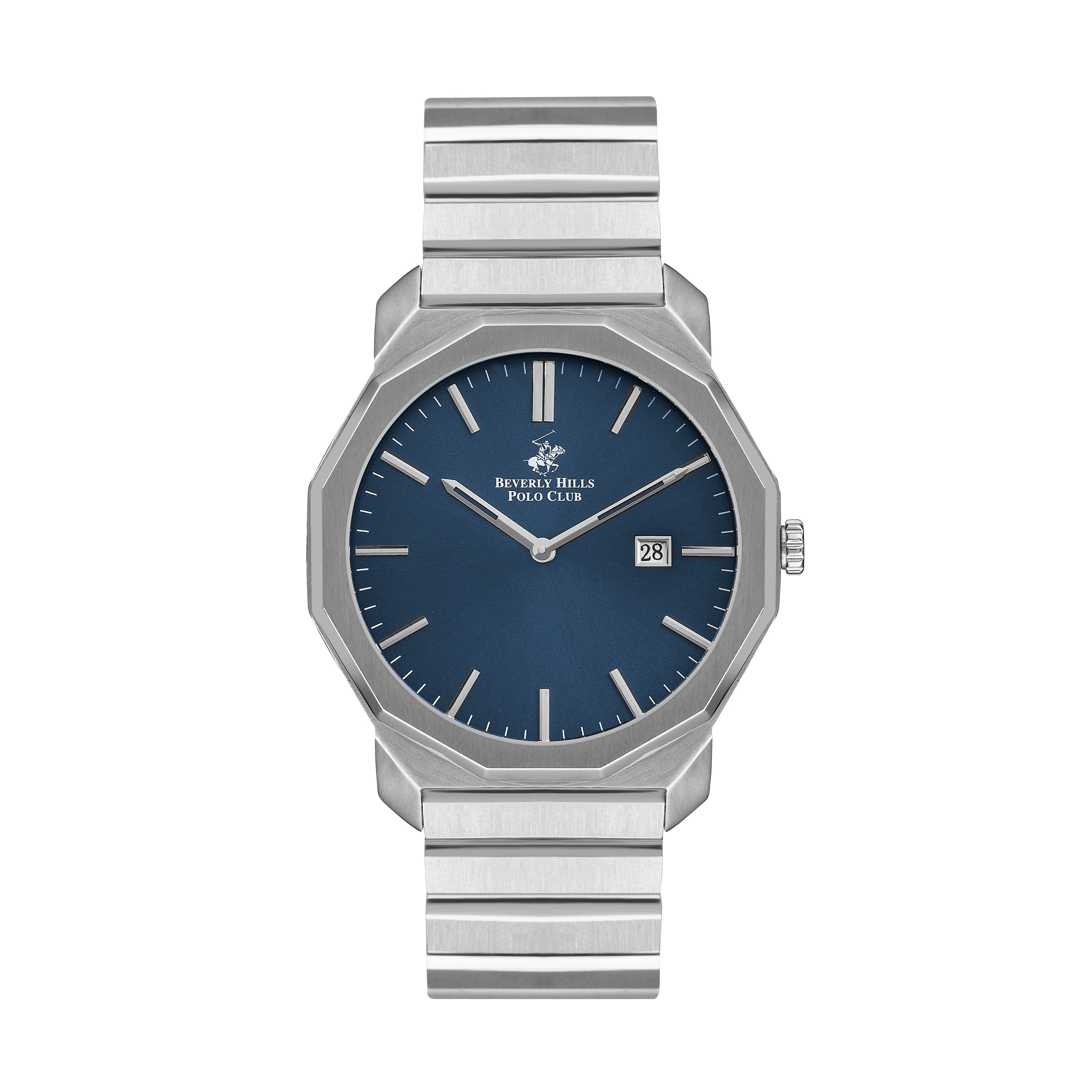 BEVERLY HILLS POLO CLUB Men’s Silver Metal Strap Analog Watch – BP3285X.390 - Watch