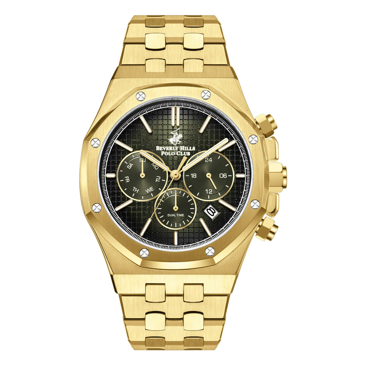 Beverly Hills Polo Club Luxury Gold Date Multifunction Watch BP3051X.170