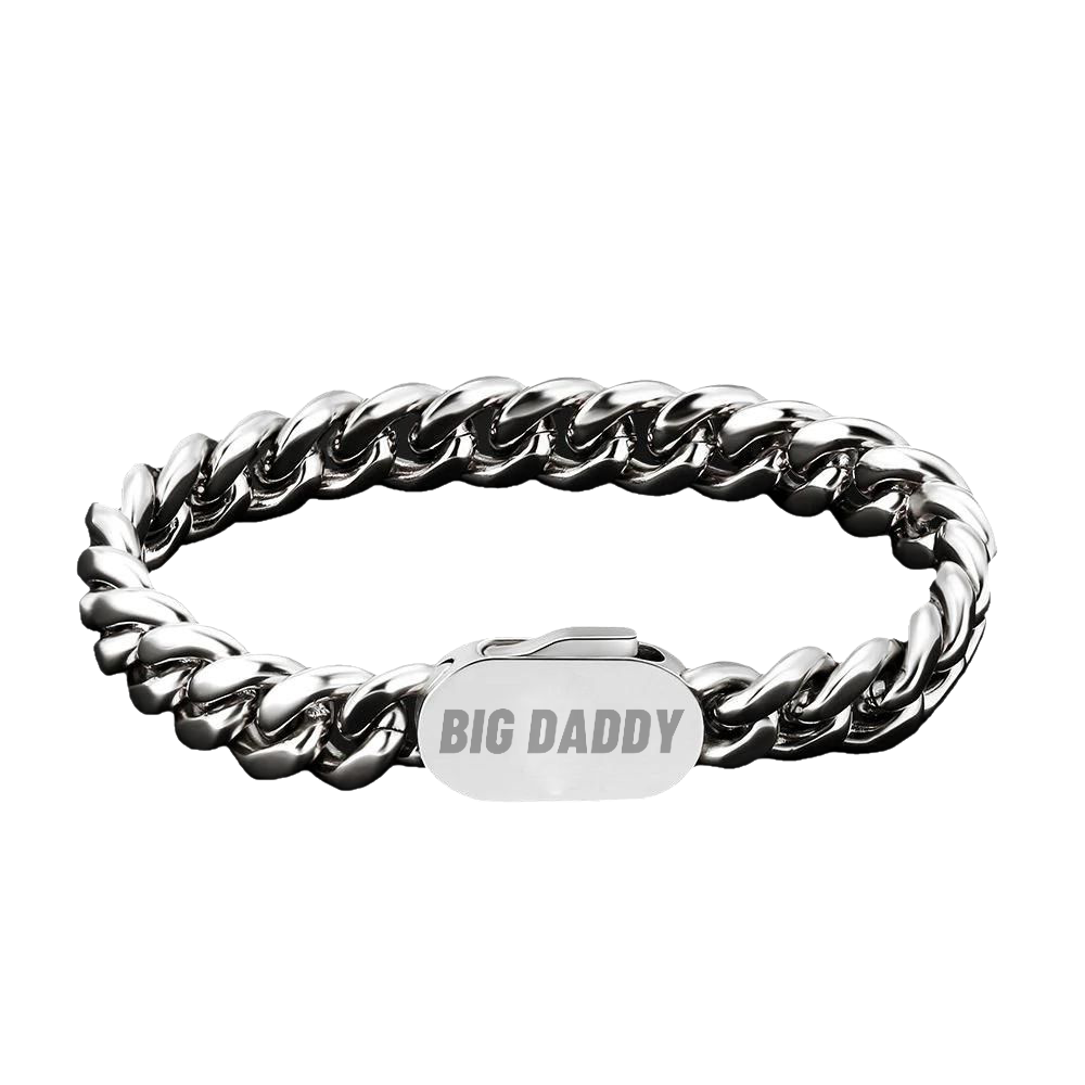 Big Daddy 12mm Cuban Chain Silver Bracelet - Bracelet