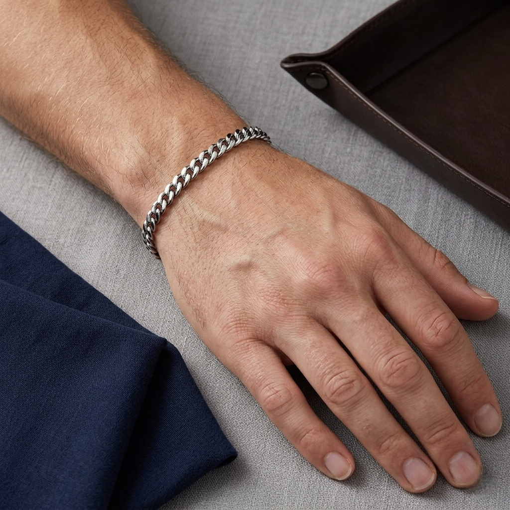 Big Daddy 5mm Cuban Link Silver Bracelet