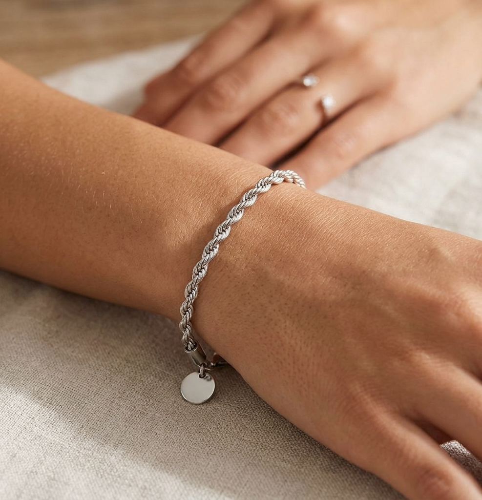 Big Daddy 5mm Rope Chain Silver Bracelet