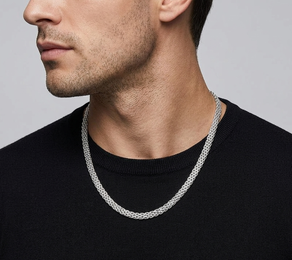 Big Daddy 6MM Silver Flat Herringbone Chain