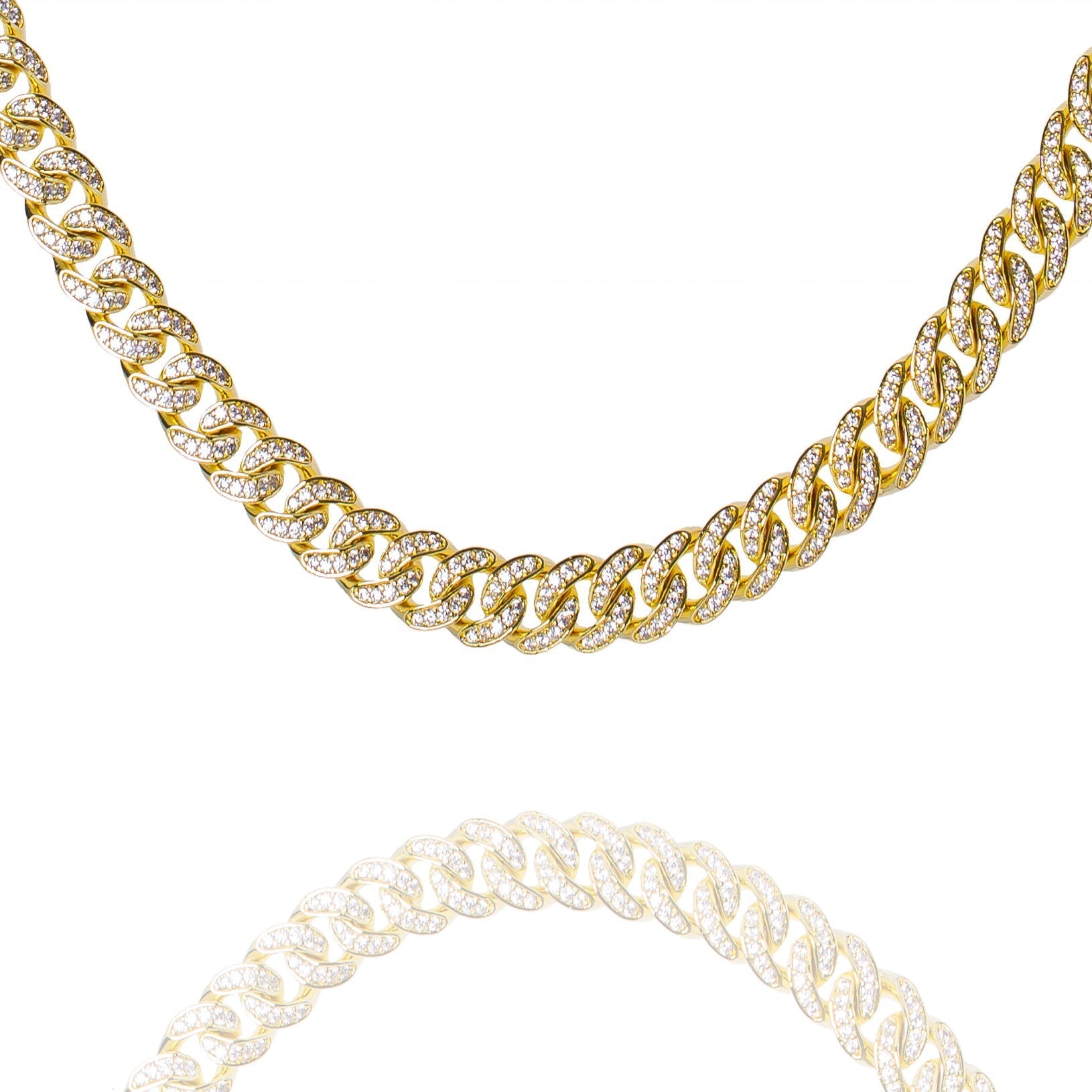 Big Daddy 8MM Bling Curb Cuban Gold Chain - Chain