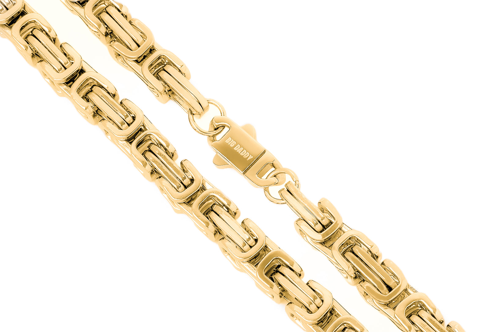 Big Daddy 8MM Byzantine Link 18K Gold Chain