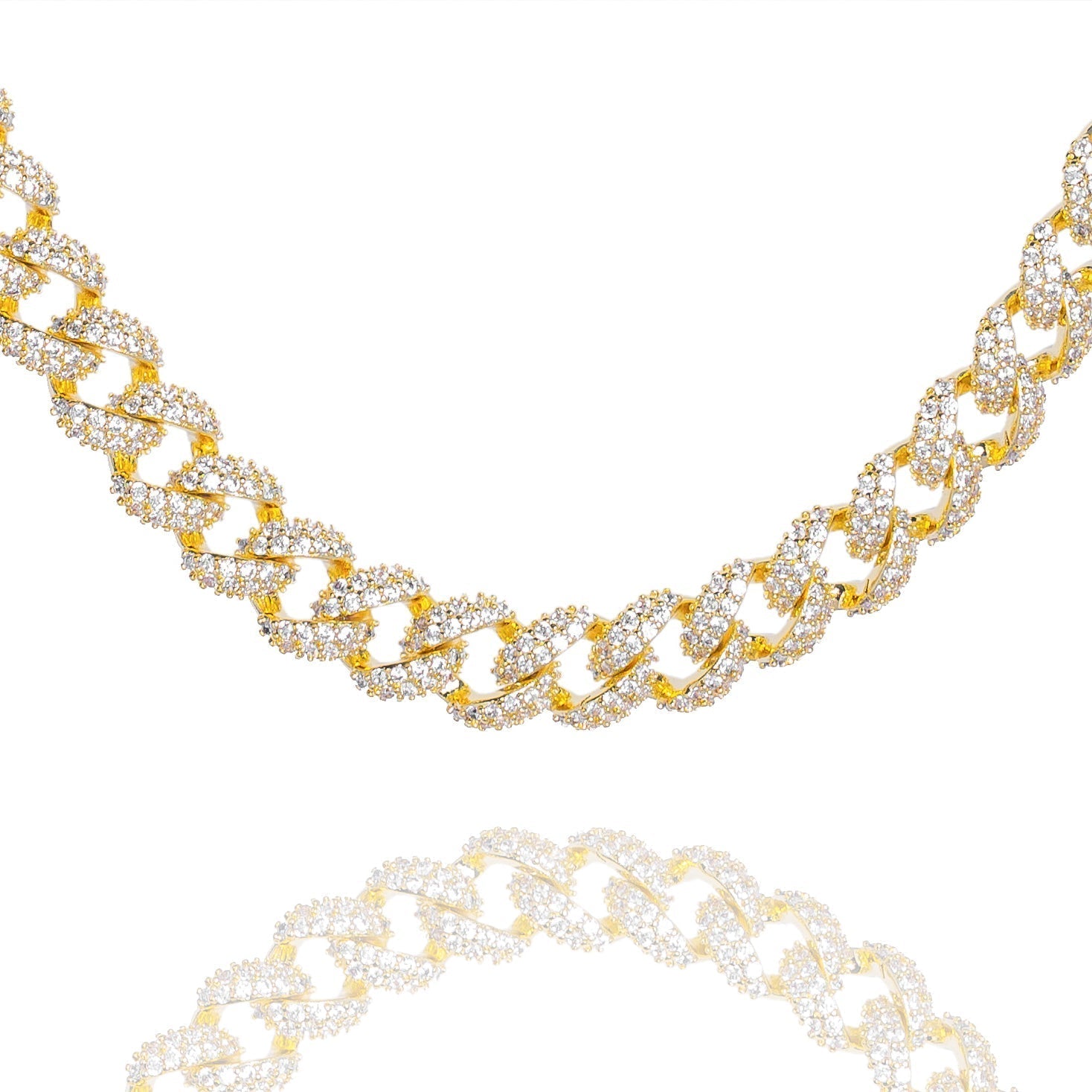 Big Daddy 9MM Diamond Curb Cuban Gold Iced Out Chain