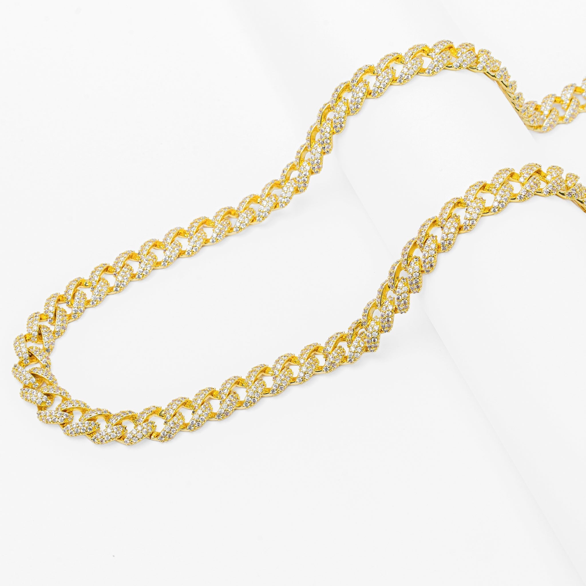 Big Daddy 9MM Diamond Curb Cuban Gold Iced Out Chain