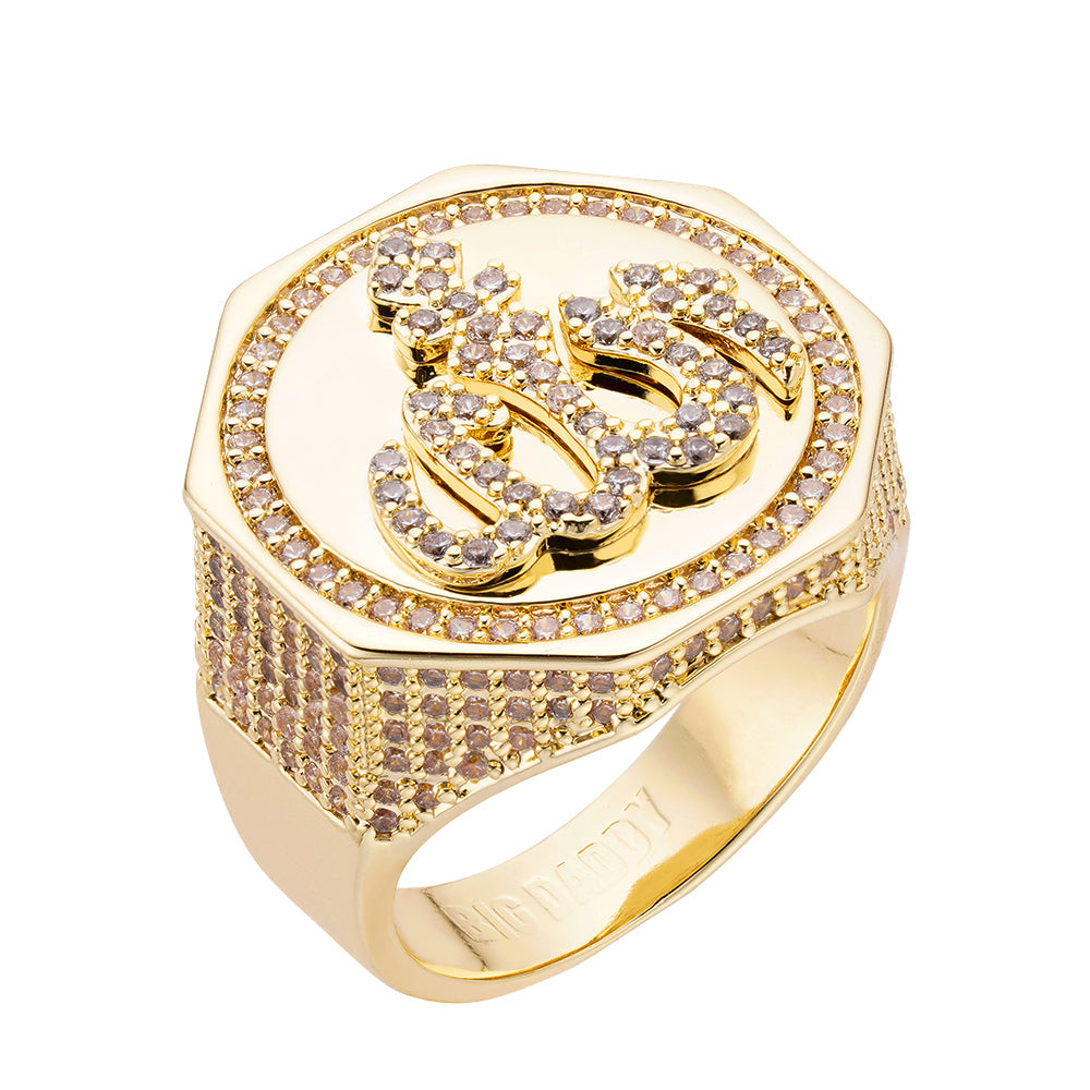 Big Daddy "God" "Allah" Iced Out Diamond Ring