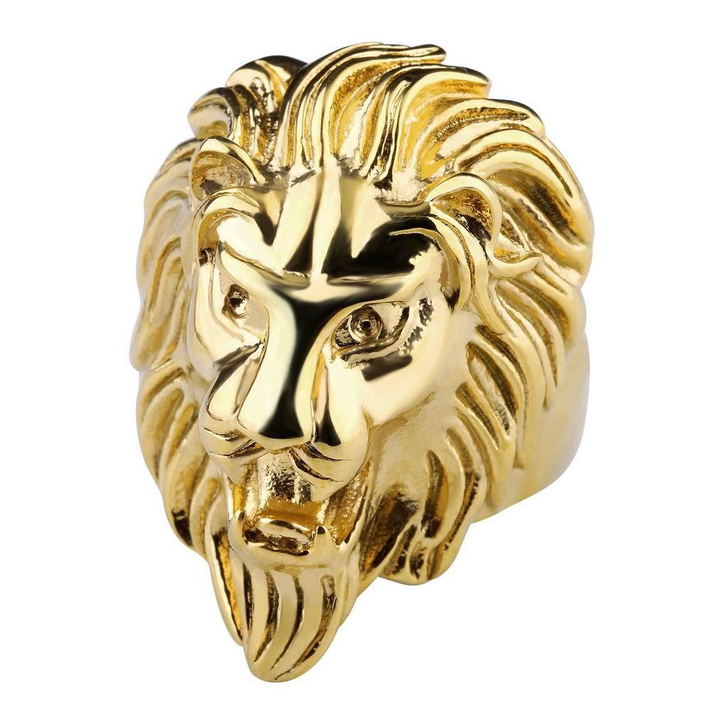 Big Daddy Lion Heart Gold Ring - Ring