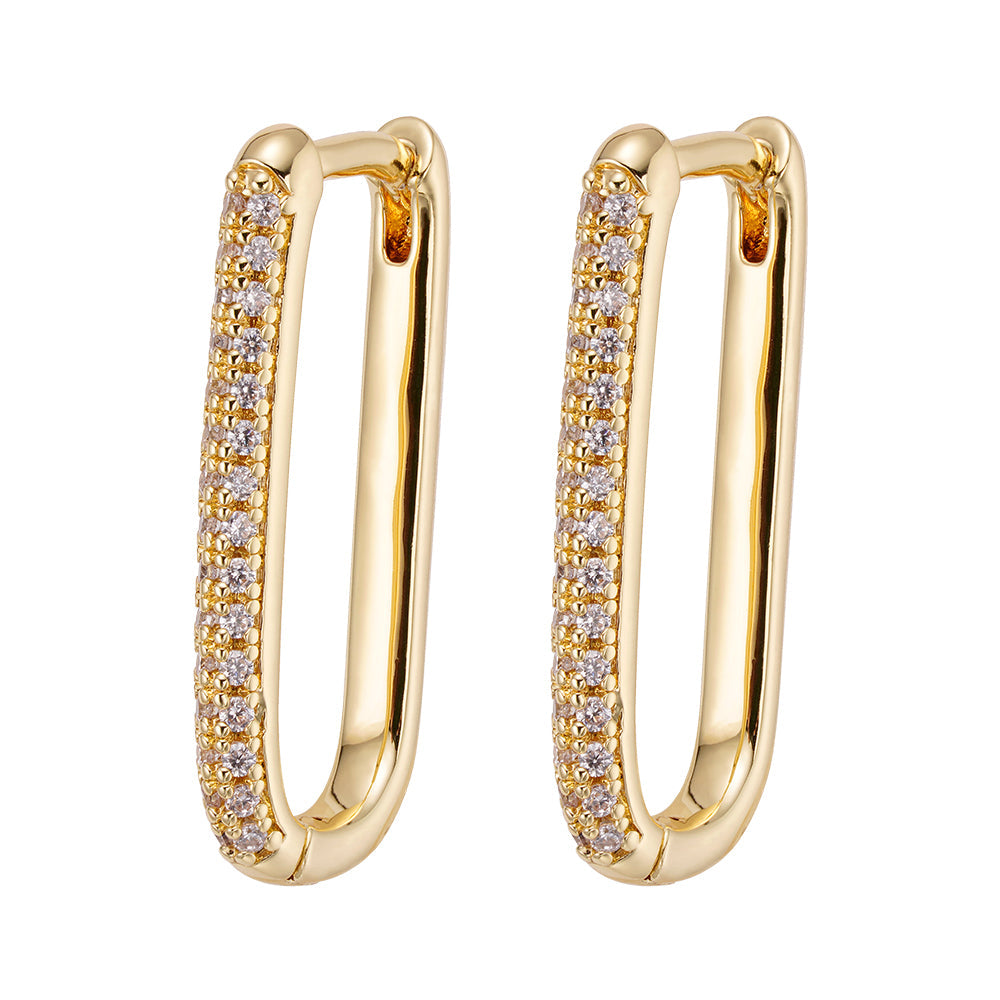 Big Daddy Oval Loop Gold Earring - Earring