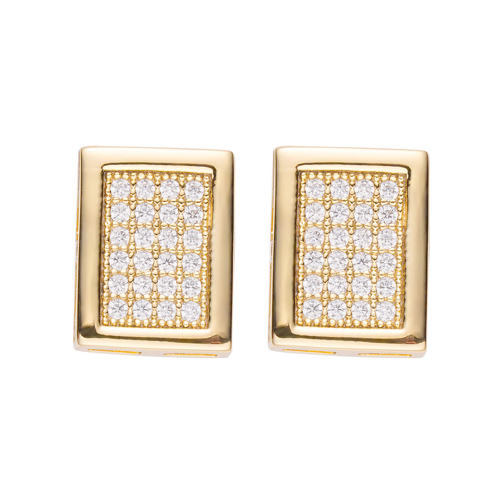 Big Daddy Pave Diamond Square Earring - Earring
