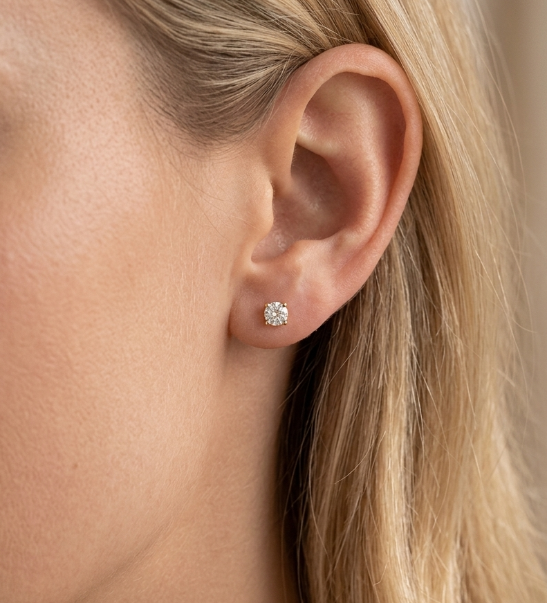 Big Daddy Soliter Iced Out Diamond Earring