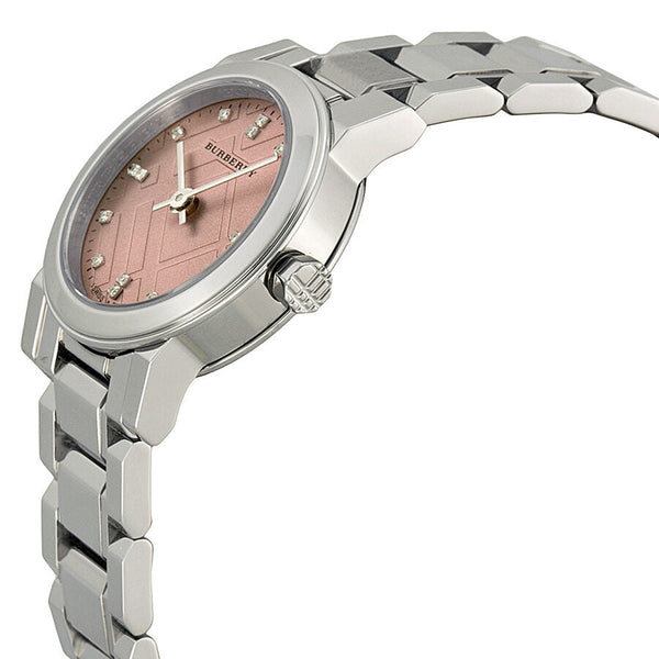 Burberry Diamond Pink Dial Stainless Steel Ladies Watch BU9223 - BigDaddy Watches #2