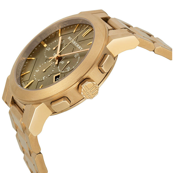 Burberry Taupe Chronograph Dial Rose Gold Plated Steel Men's Watch BU9353 - BigDaddy Watches #2