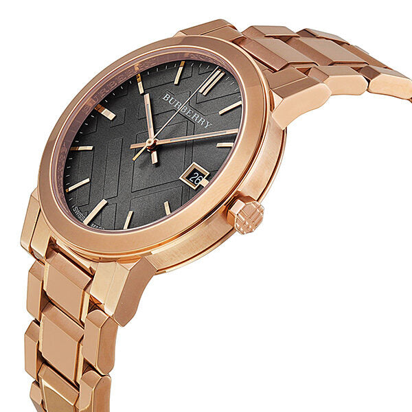Burberry Brown Check Pattern Dial Rose Gold-plated Unisex Watch BU9005 - BigDaddy Watches #2