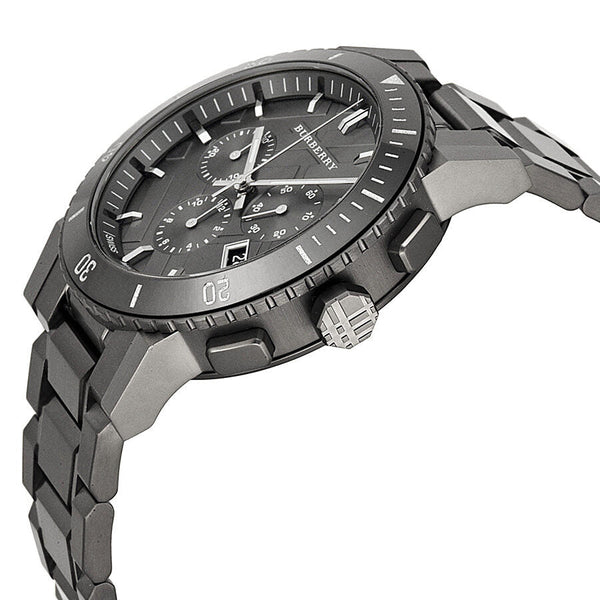 Burberry Chronograph Gunmetal Dial  Grey Ion-plated Stainless Steel Men's Watch BU9381 - BigDaddy Watches #2