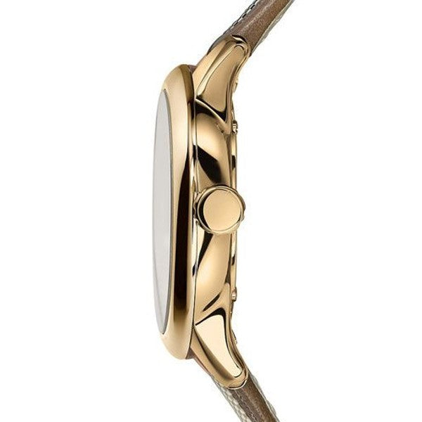 Burberry Women’s Swiss Made Leather Strap Gold Dial Women's Watch BU10114 - The Watches Men & CO #2