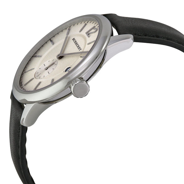 Burberry Classic Round Beige Dial Black Leather Men's Watch BU10000 - BigDaddy Watches #2