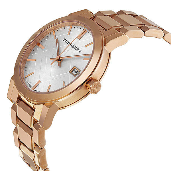 Burberry White Check Pattern Dial Rose Gold-plated Unisex Watch BU9004 - BigDaddy Watches #2