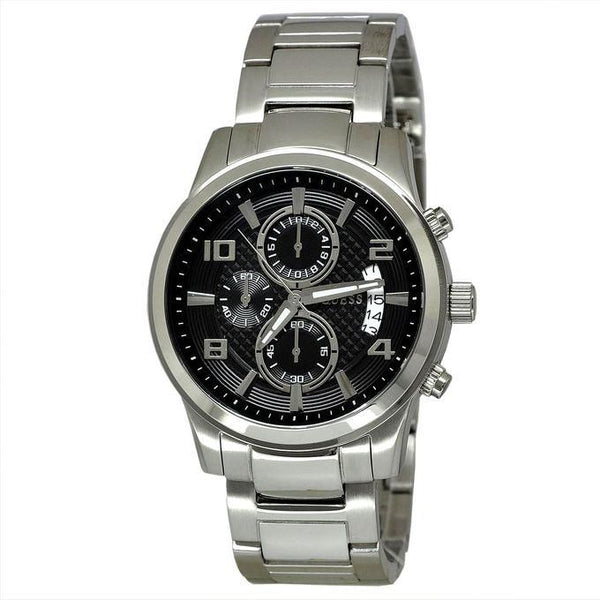 Guess Exec Chronograph Dial Silver-Tone Men's Watch W0075G1