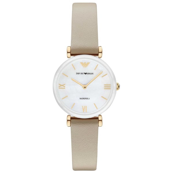 Emporio Armani Gianni T-Bar Leather Women's Watch  AR11041 - Big Daddy Watches