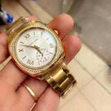 Michael Kors Bryn Gold Dial Stainless Steel Ladies Watch MK6134 Water resistance: 50 meters / 165 feet