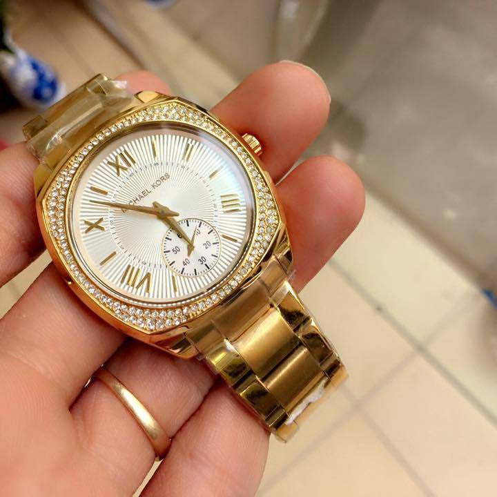 Michael Kors Bryn Gold Dial Stainless Steel Ladies Watch MK6134 Water resistance: 50 meters / 165 feet