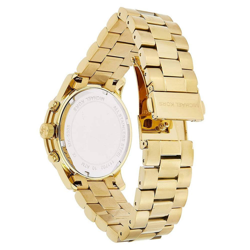 Michael Kors Mother Pearl Chrono Gold Watch MK5305