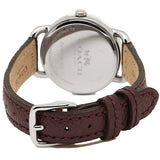 Coach Delancey White Dial Purple Leather Strap Ladies Watch 14502252