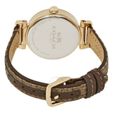 Coach 1941 Sport Crystal Gold Dial Leather Strap Ladies Watch 14502539